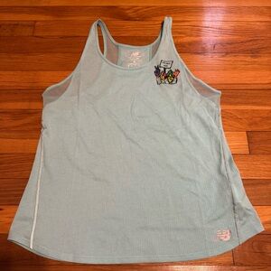 new balance light blue graphic athletic tank top